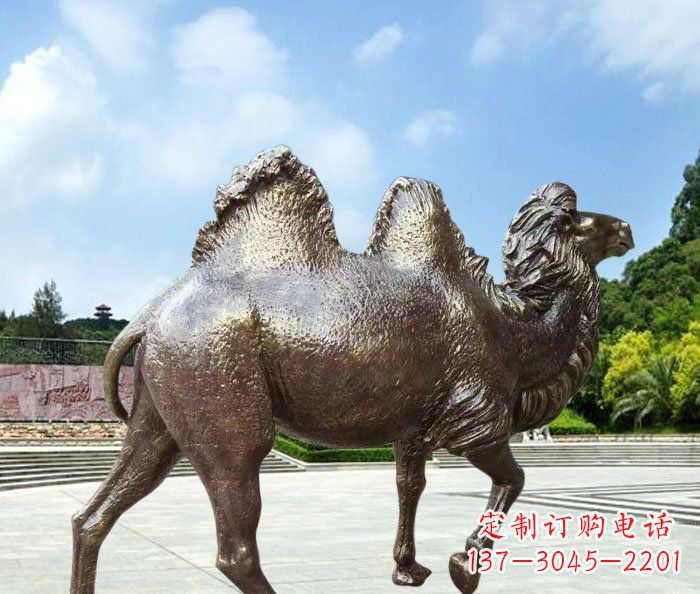 达州骆驼动物铜雕 (2)