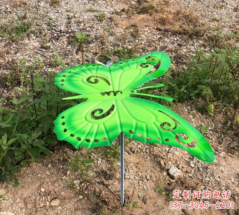 达州绿色不锈钢蝴蝶雕塑