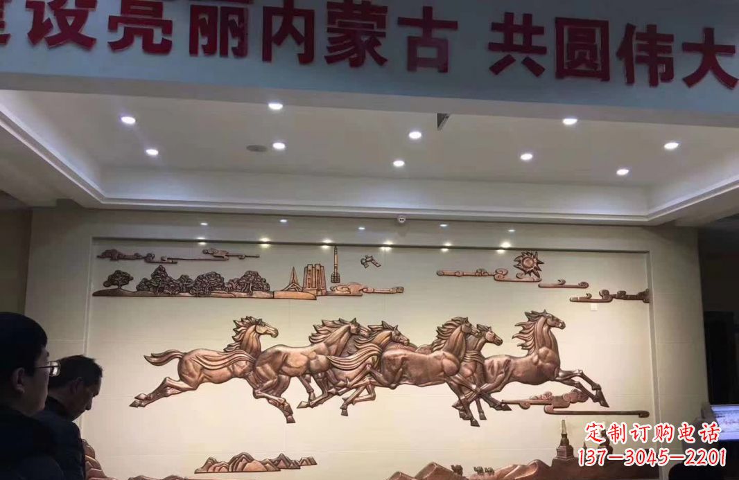 达州完美展示马到成功的铜马雕塑