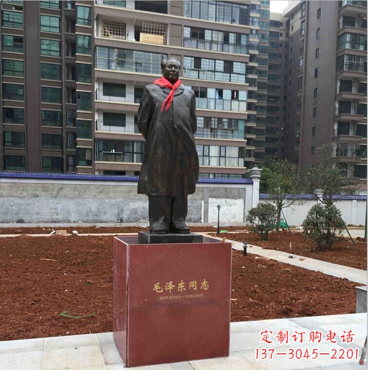 达州毛主席消防支队伟人铜雕