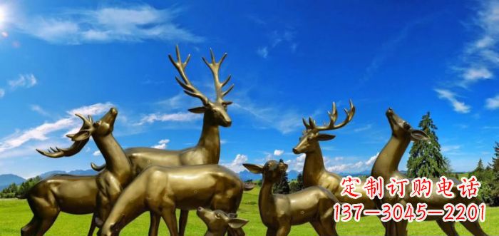 达州静谧之美,梅花鹿铜雕装点你的家