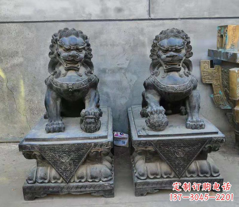 达州狮子雕塑,象征霸气的家门口装饰