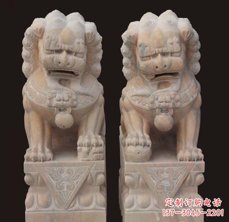 达州传统石狮子雕塑,精美绝伦