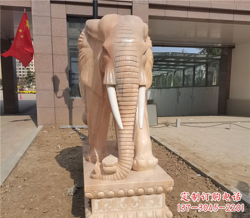 达州品质卓越,大象石雕门口装点