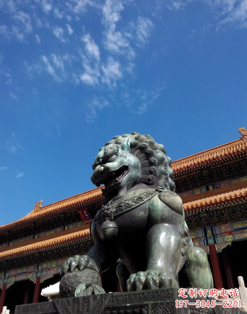 达州门口铜雕狮子