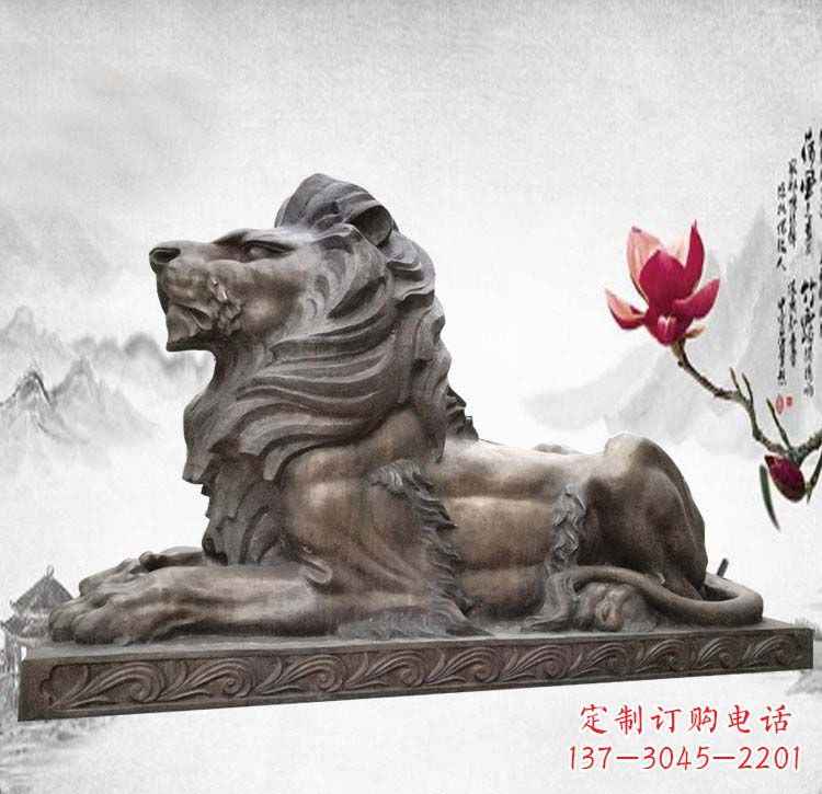 达州门口西洋欧式狮子铜雕