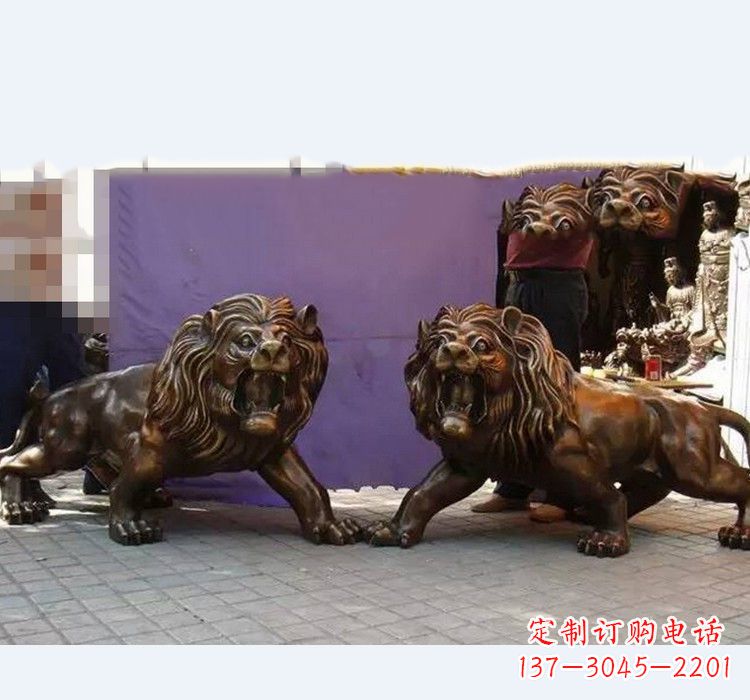 达州门口西洋狮子铜雕
