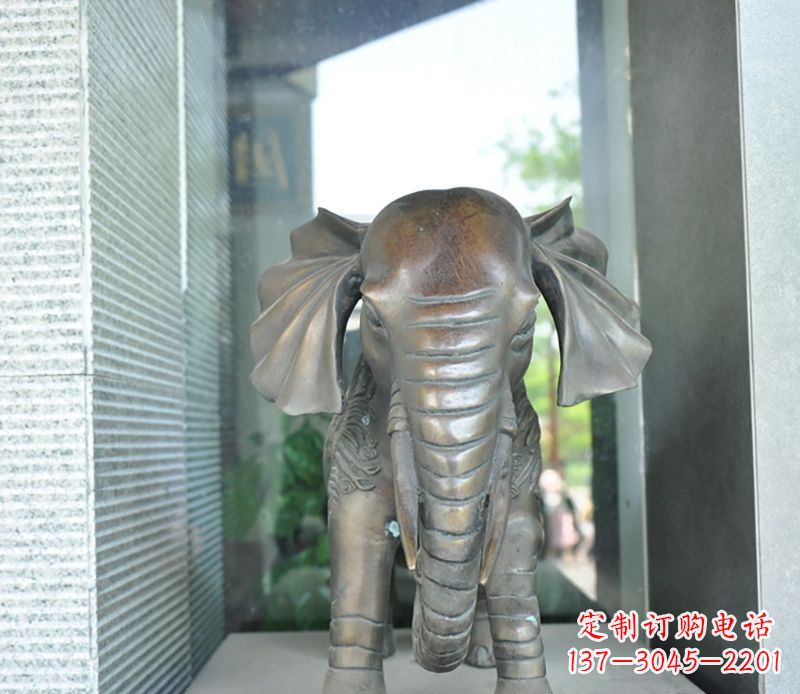 达州门口镇宅大象铜雕