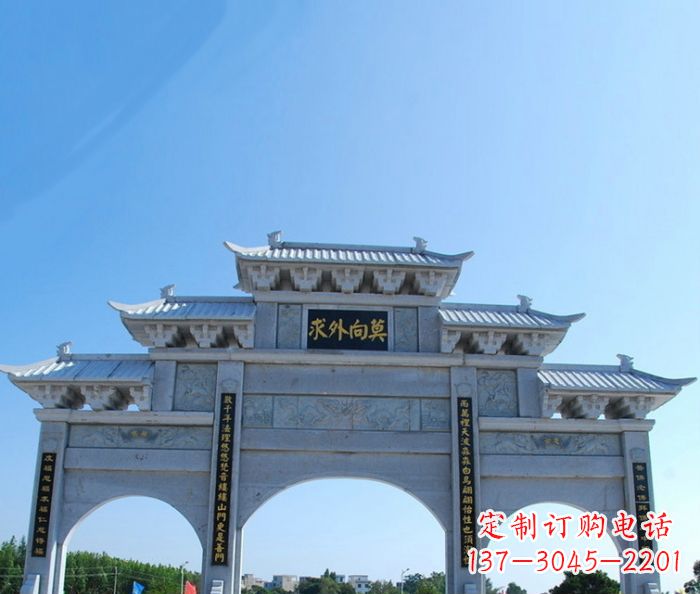 达州手工精美石牌坊雕塑,让您的空间更加美观!