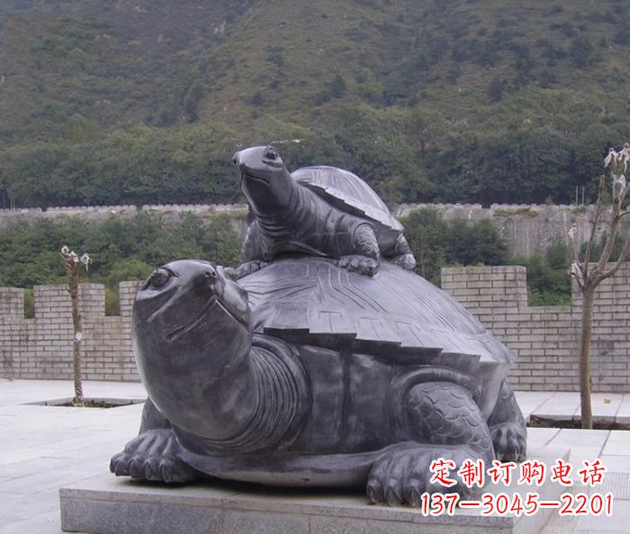 达州中领雕塑母子乌龟公园石雕