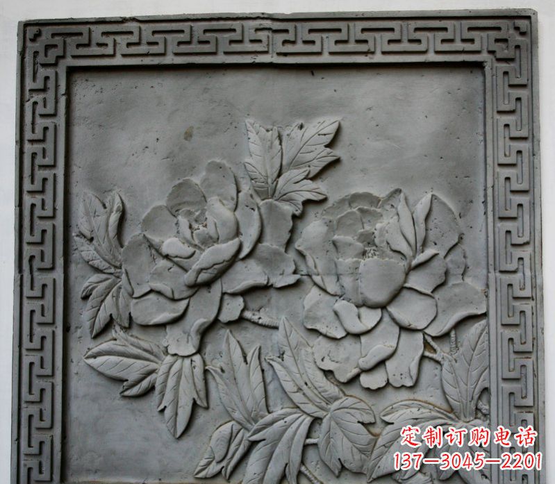 达州牡丹青石浮雕