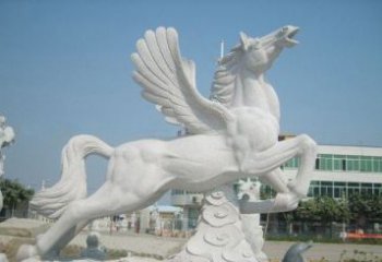 达州精美祥云飞马石雕，古朴大气
