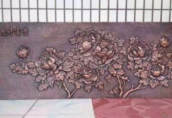 达州精美绝伦的牡丹铜浮雕