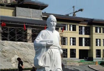 达州高雅精美的华佗白玉石雕像