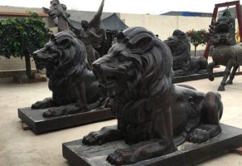 达州汇丰手工铸铜狮子雕塑