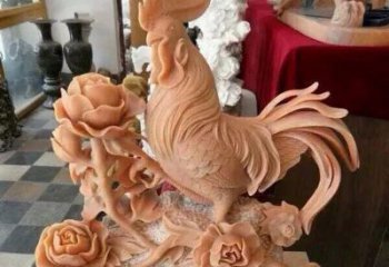 达州国家元素：吉祥如意公鸡石雕