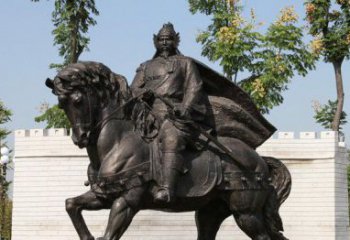 达州将军骑马古代人物铜雕
