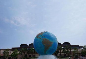 达州定制大型不锈钢地球雕塑
