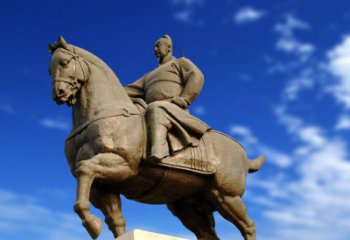 达州领雕塑正大光明：李世民骑马景观雕塑