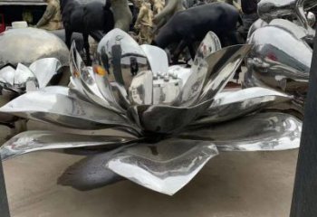 达州镜面不锈钢荷花雕塑，精致优雅演绎着无限美丽