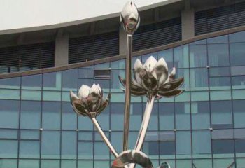 达州优质镜面不锈钢荷花塑像