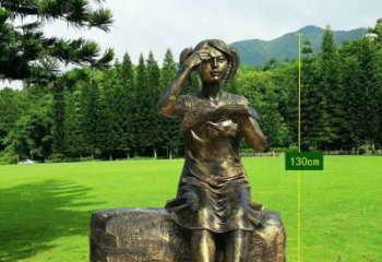 达州精美的女孩铜雕塑，展现活力与青春