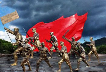 达州纪念伟大革命先烈的红军雕塑