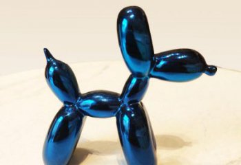达州蓝色气球狗雕塑摆件，可定制大小