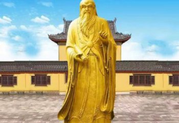 达州中领雕塑老子骑牛石雕