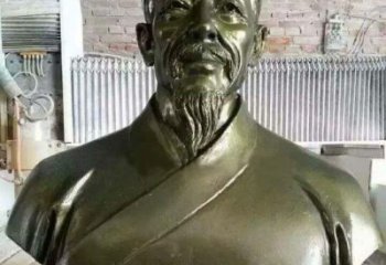达州李时珍头像铜雕，为纪念传奇祖国医学家