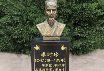达州高贵典雅的李时珍肖像铜雕