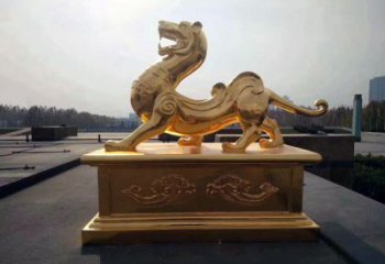 达州引领神兽，虎魂鎏金铜雕