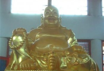 达州传统工艺制作鎏金弥勒佛像