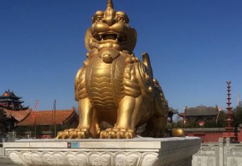 达州鎏金獬豸铜雕，为您提供精美的景观雕塑