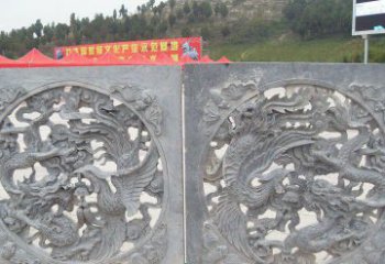达州龙凤呈祥公园景观石雕--精美绝伦的龙凤陪伴