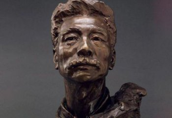 达州鲁迅校园名人铜雕，展现鲁迅文学精神
