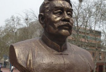 达州鲁迅胸像名人铜雕是中领雕塑公司定制的一款…