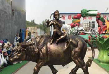 达州中领雕塑的古典韵味牧童铜雕是一件绝美的雕…