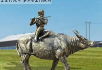 达州牧童骑牛铜雕——让您的空间更加生动有趣