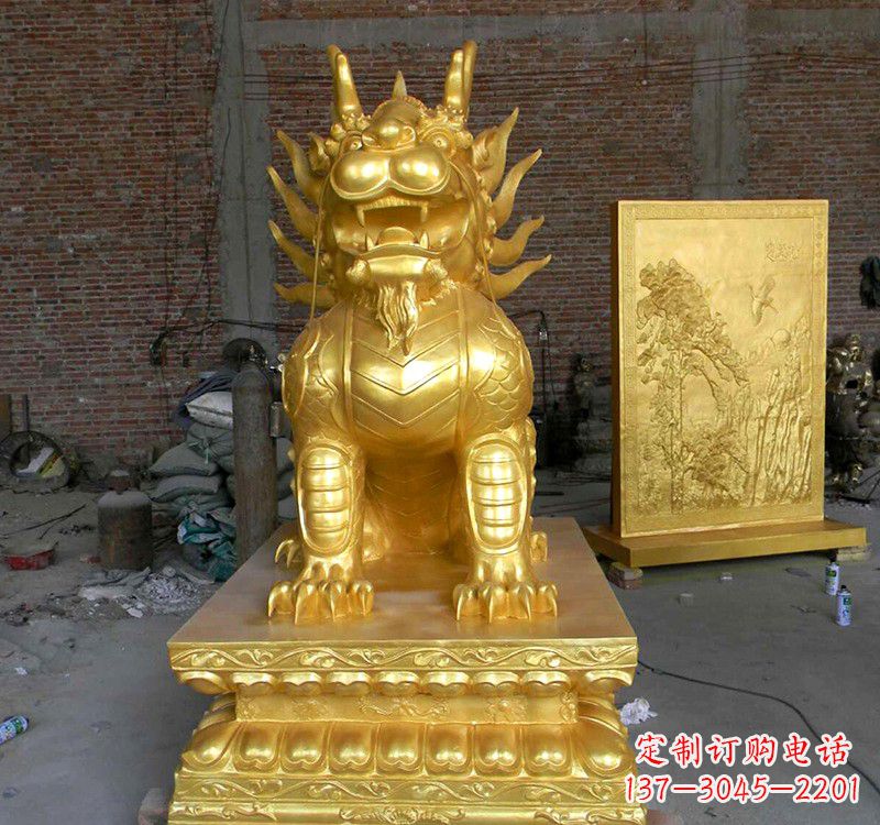 达州传统雅致,纳福麒麟铜雕精品
