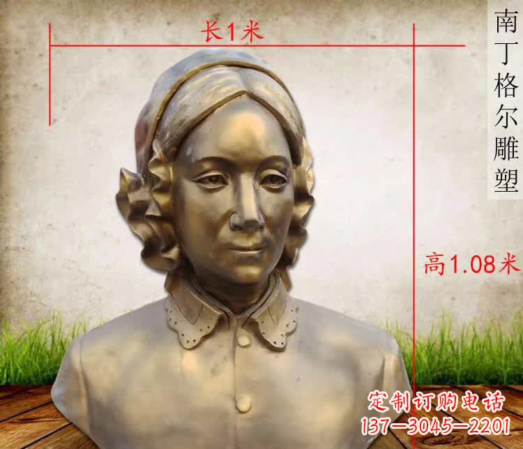 达州精雕细琢,南丁格尔胸像铜雕塑