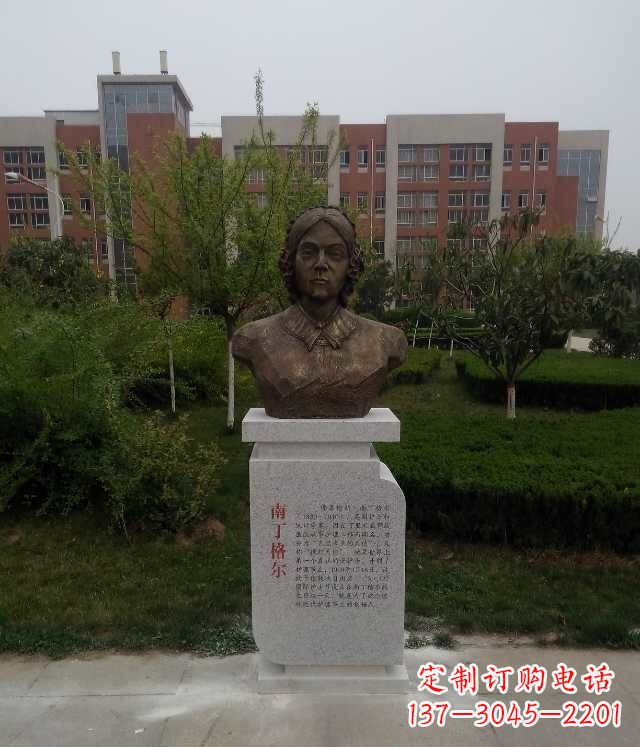达州南丁格尔校园名人铜雕:精致细致的雕塑艺术