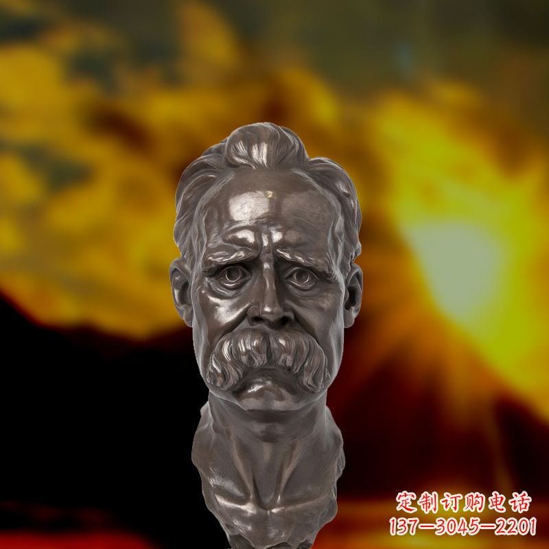 达州尼采铜雕头像