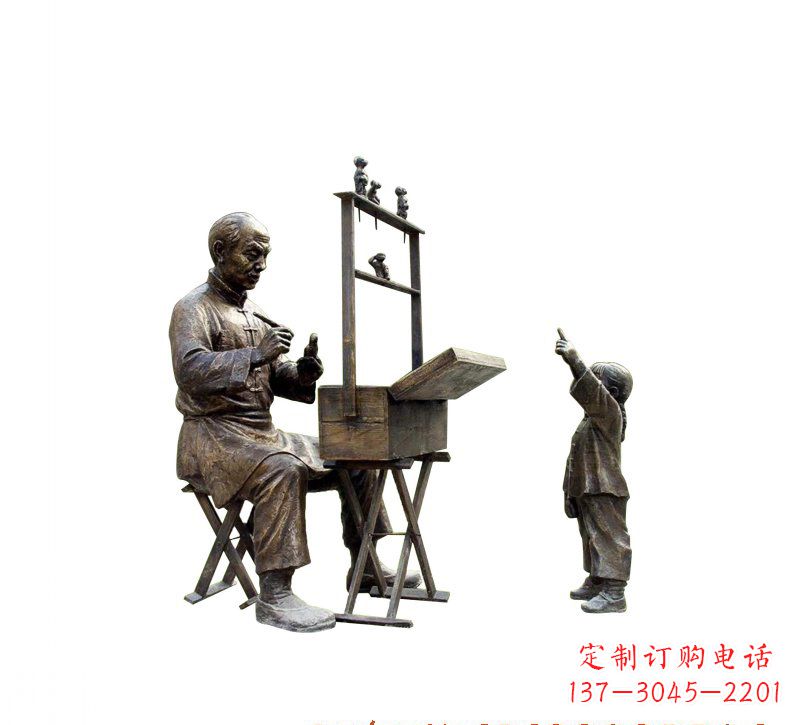 达州捏糖人铜雕