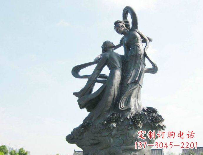 达州牛郎织女广场景观铜雕
