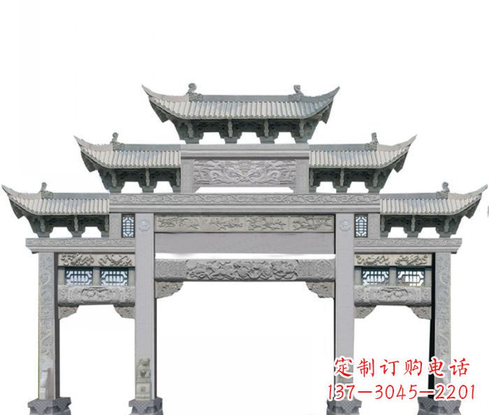 达州中领雕塑定制式牌坊石雕