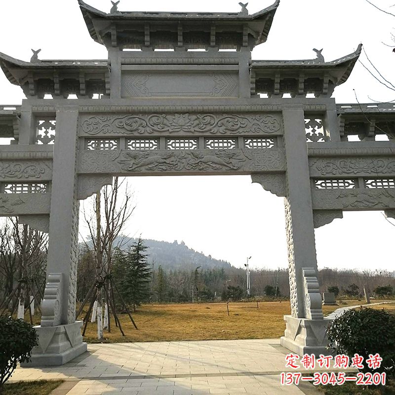 达州农村石雕牌坊