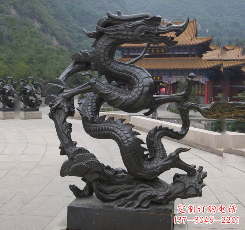 达州超群绝伦的盘龙铜雕