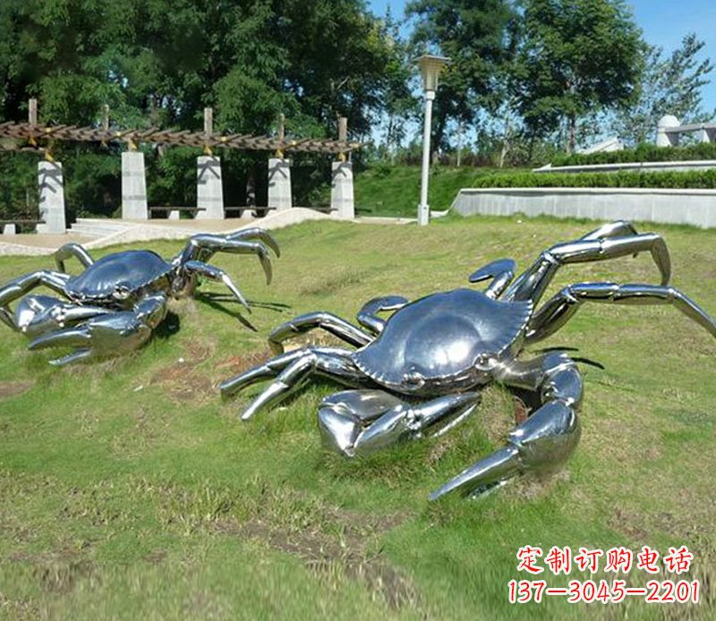 达州精美不锈钢螃蟹雕塑
