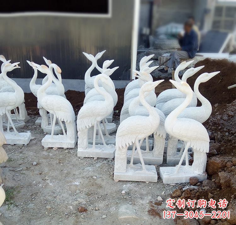 达州精美工艺,传统雕刻——仙鹤石塑